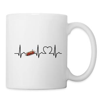 Heart Curve Currywurst - Fast Food - Cult - Mug - white - Right