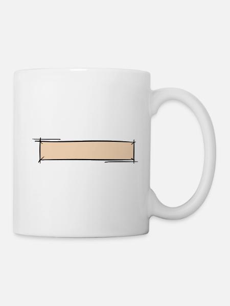 Cadre décoratif. Modèle de bannière / badge nominatif. - Mug blanc - blanc