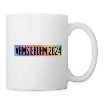 Amsterdam 2024 Bunt - Tasse - Weiß - Rechts