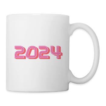 2024. FROHES NEUES JAHR. SILVESTER. NEUJAHR - Tasse - Weiß - Rechts