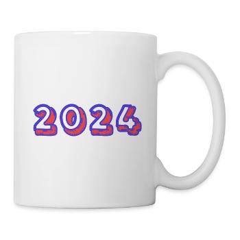 2024. FROHES NEUES JAHR. SILVESTER. NEUJAHR - Tasse - Weiß - Rechts
