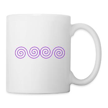 violet spirals - Mug - white - Right