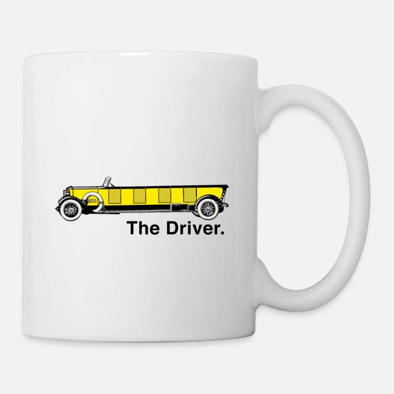 Yellow Oldtimer - The Driver. - Mug - white