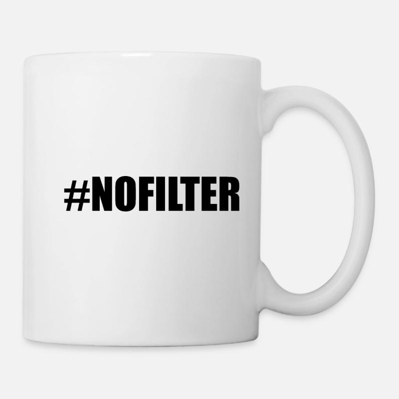 nofilter hashtag insta - Mug blanc - blanc