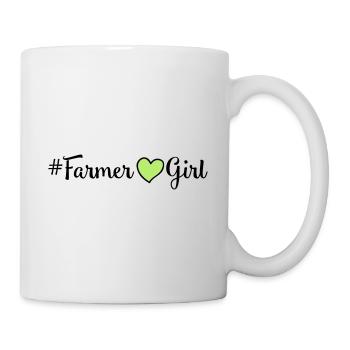 farmer heart girl saying peasant woman - Mug - white - Right
