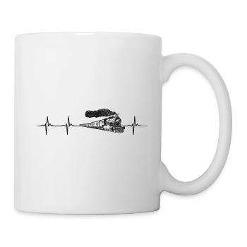 Idée cadeau train de train locomotive ferroviaire - Mug blanc - blanc - Droite