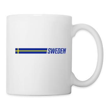 drapeau de la suède - Mug blanc - blanc - Droite