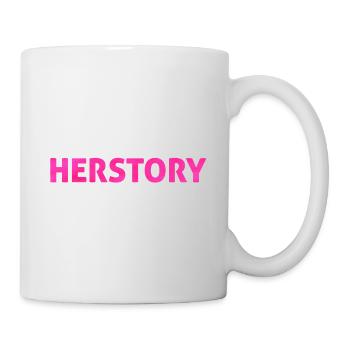 Herstory Neon Pink - Mug blanc - blanc - Droite
