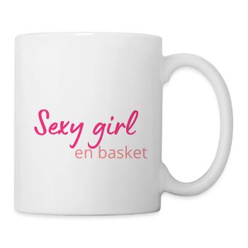 Sexy girl en basket / Fille sexy en basket - Mug blanc - blanc - Droite