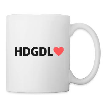 Hab dich ganz doll lieb HDGDL Herz - Tasse - Weiß - Rechts