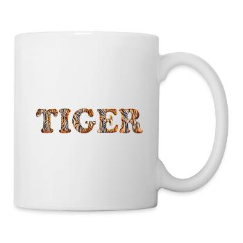 Tiger Text cool - Mug - white - Right