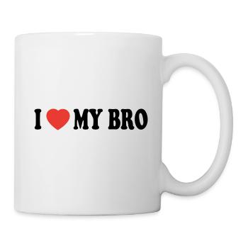 Love my Bro - Cœur rouge Frère amour - Mug blanc - blanc - Droite