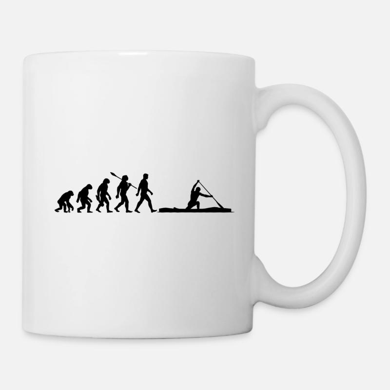 Evolution - Canadier - Kanusport - Wettkampf - Tasse - Weiß