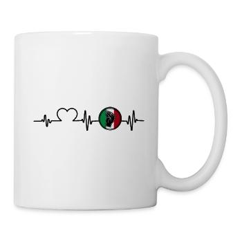 Italien Italiener Herzschlag Vaffanculo - Tasse - Weiß - Rechts