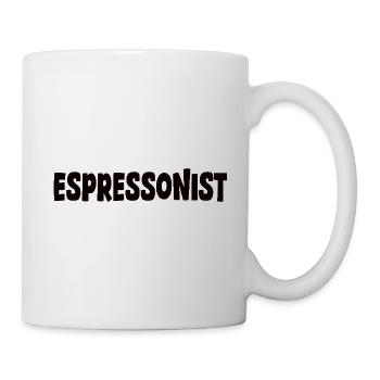 Espresso Kaffee spruch schwarz Espressonist - Tasse - Weiß - Rechts