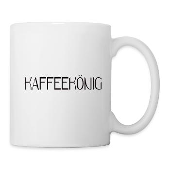Kaffee spruch Kaffeekönig - Tasse - Weiß - Rechts