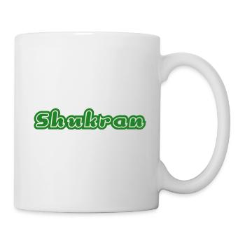 Shukran Danke Vielen Dank - Tasse - Weiß - Rechts