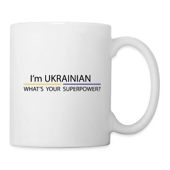 I'm Ukrainian, What's your superpower? - Mug - white - Right
