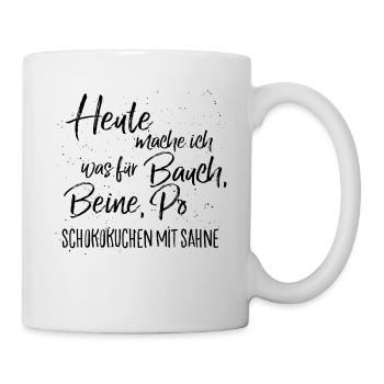 schokokuchen mit sahne - Tasse - Weiß - Rechts