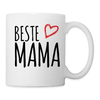Beste Mama - Tasse - Weiß - Rechts