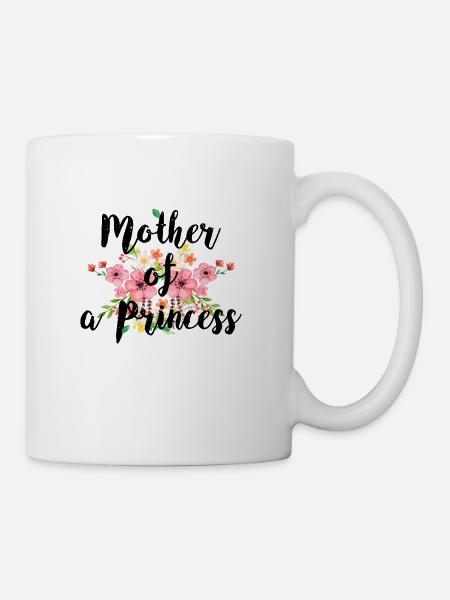 Mère d'une princesse T-shirt - Mug blanc - blanc