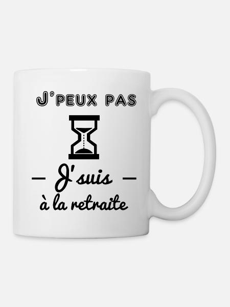 J'peux pas retraite,cadeau retraité - Mug blanc - blanc