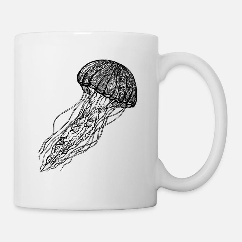 Qualle - Tasse - Weiß