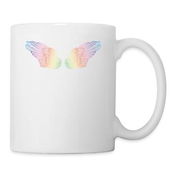 Regenbogen Flügel Flugmodus - Tasse - Weiß - Rechts