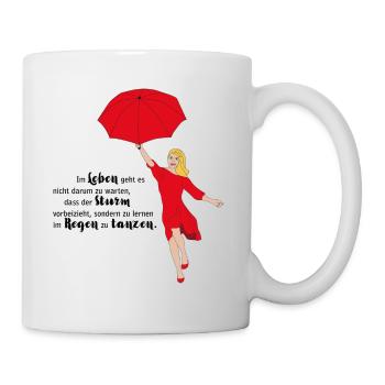 Dancing in the Rain - Tasse - Weiß - Rechts