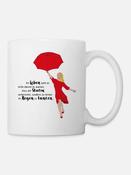 Dancing in the Rain - Tasse - Weiß
