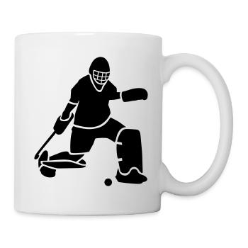 Feldhockey-Torwart - Tasse - Weiß - Rechts
