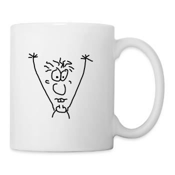Hands up | comic style - Mug - white - Right