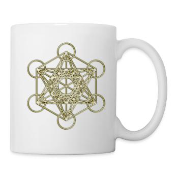 Metatron's Cube gold 3D - Mug blanc - blanc - Droite