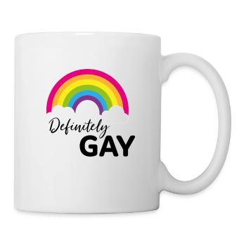 Fierté arc-en-ciel définitivement gay - Mug blanc - blanc - Droite