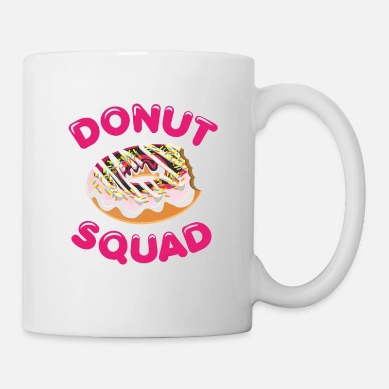 Donut Squad Doughnut Kader Lustiges Geschenk - Tasse - Weiß