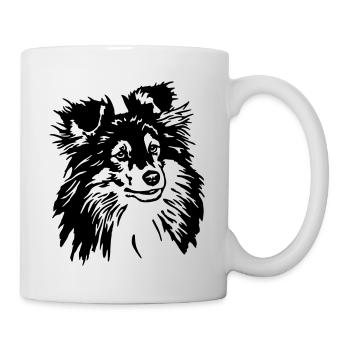 3 Sheltie - Tasse - Weiß - Rechts