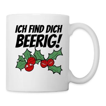 Obst Himbeere Kirsche Beeren Beere Witzig Lustig - Tasse - Weiß - Rechts