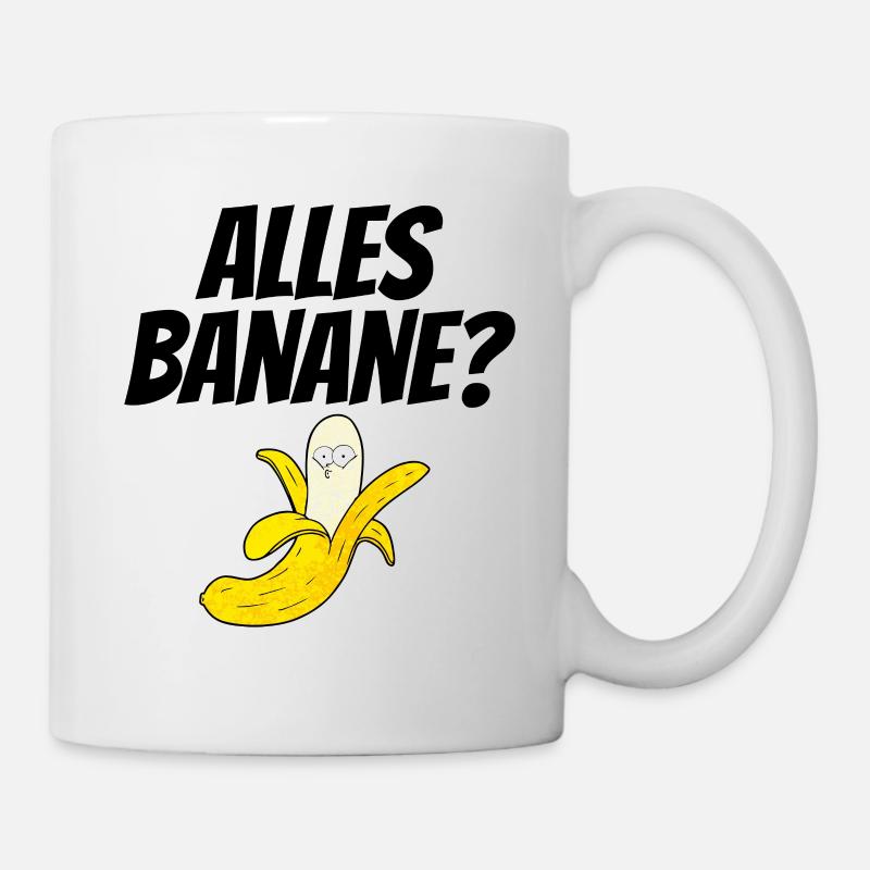 Fruit Banane Banane Drôle Végétalien Végétalien - Mug blanc - blanc
