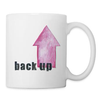 the backup - the arty nerd shirt black and magenta - Mug - white - Right