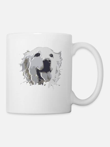 Creative drawing Golden Retriever - Mug - white