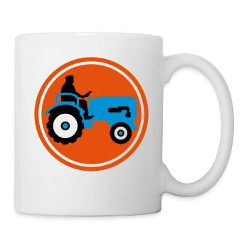 bauer_mit_traktor_032013_a_3c - Mug - white - Right