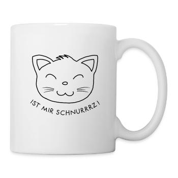 Ist mir schnurrrz! (schwarz) - Tasse - Weiß - Rechts