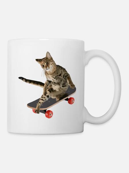 Skateboards Cat Skateboards - Mug blanc - blanc