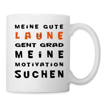 Meine gute Laune - Tasse - Weiß - Rechts