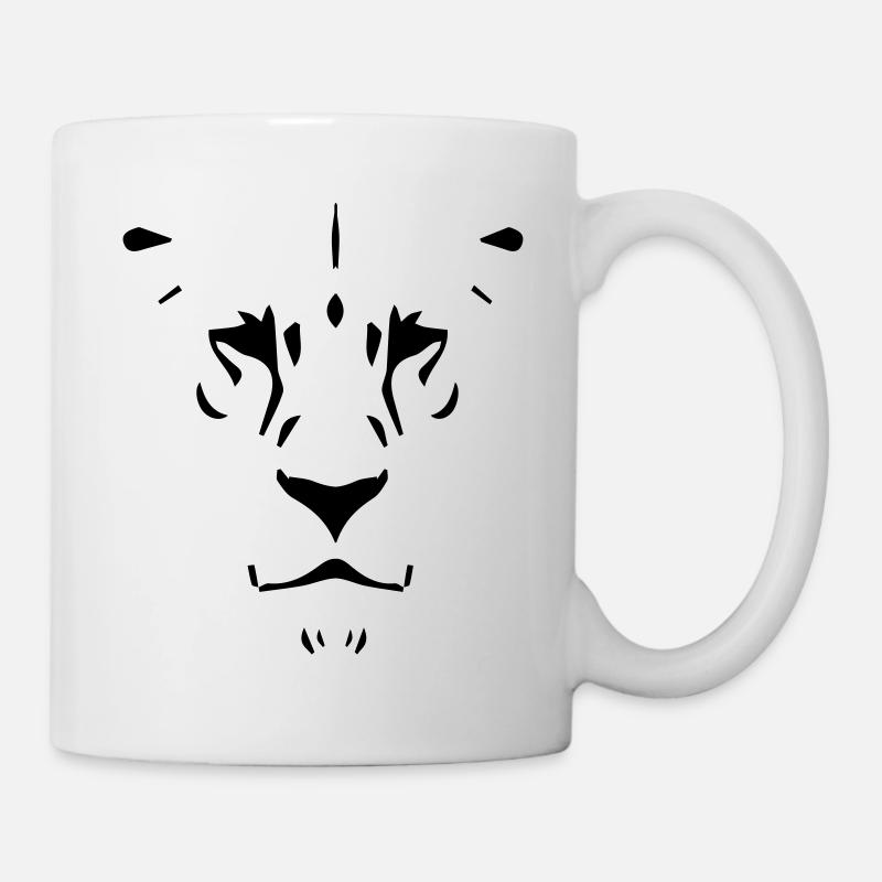 Löwe Löwenkopf Löwin Afrika Safari Geschenk Idee - Tasse - Weiß