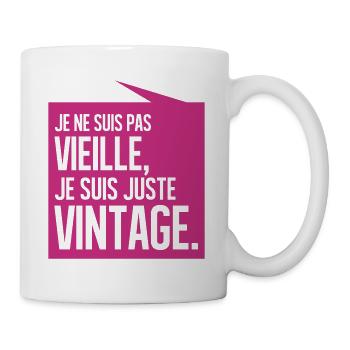 JE NE SUIS PAS VIEILLE JE SUIS JUSTE VINTAGE - Mug blanc - blanc - Droite