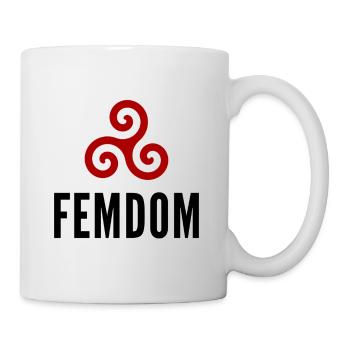 "Femdom" - tasses et dessous de verre - Mug blanc - blanc - Droite