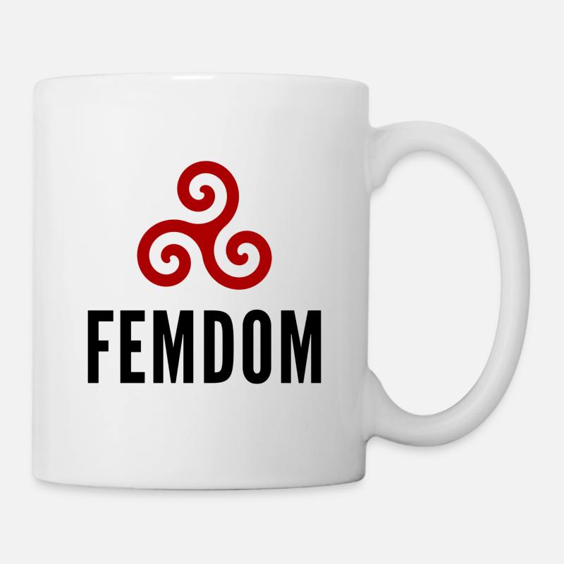 "Femdom" - cups and coasters - Mug - white