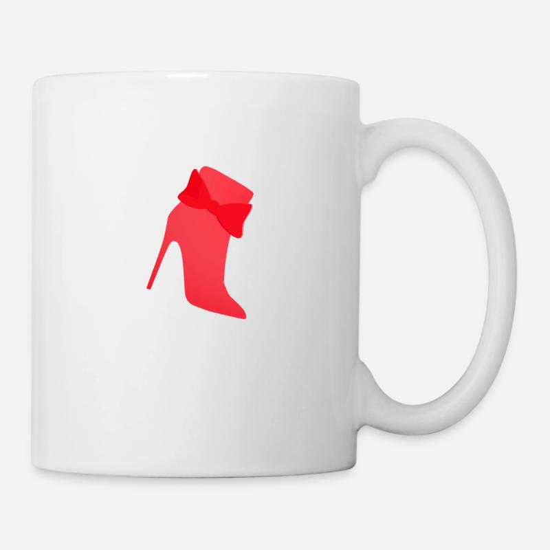 High heels. Shopping. Ladies. funny gift. - Mug - white