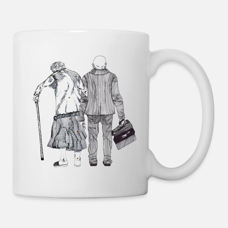 Älteres Paar - Pain Curator - Tasse - Weiß